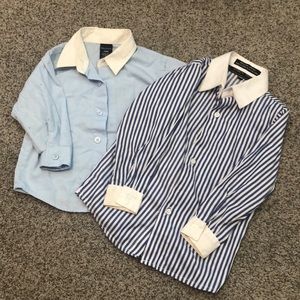 White collar dress shirts